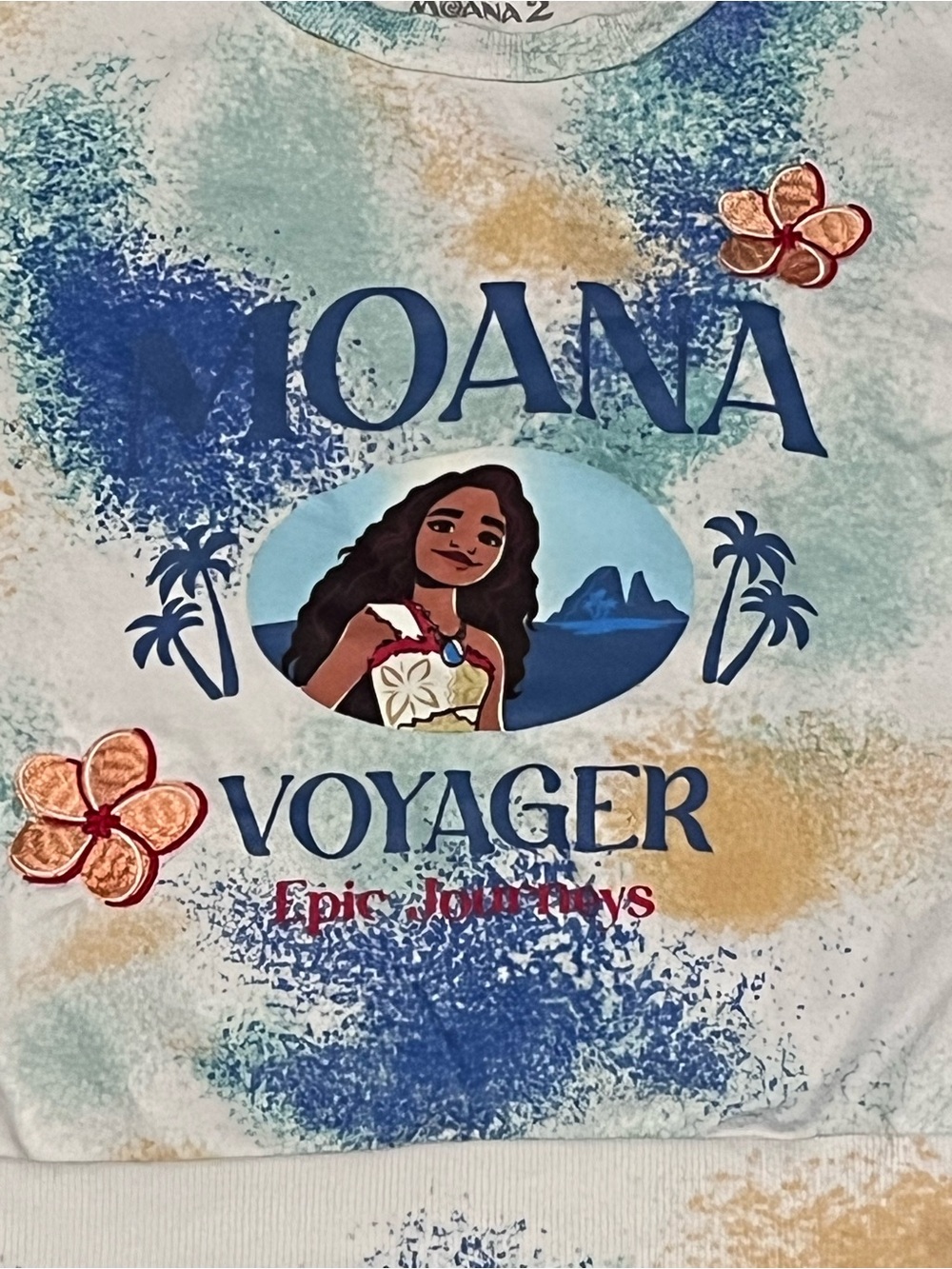 Disney Moana 2 Tie-Dye Sweatshirt - Blue, Gold, Teal - Picture 2 of 9